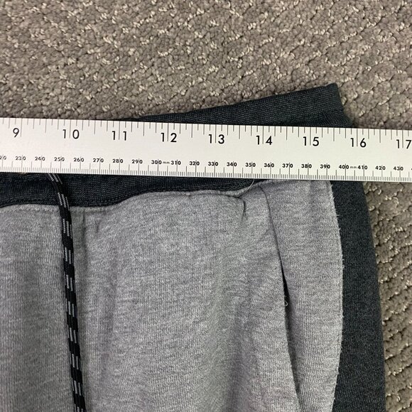 Nike Air Fleece Joggers Sweatpants Men's Large Gray Black Sportswear AQ7257 091 - Picture 11 of 15